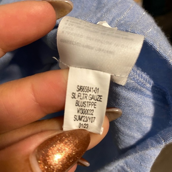 GAP Light Blue off the shoulder dress - Small - cotton blend - Picture 6 of 9